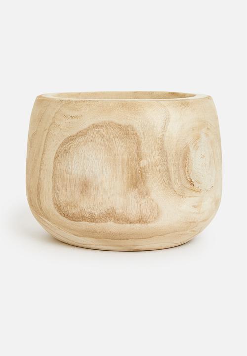 H&S - Wood grain planter - natural