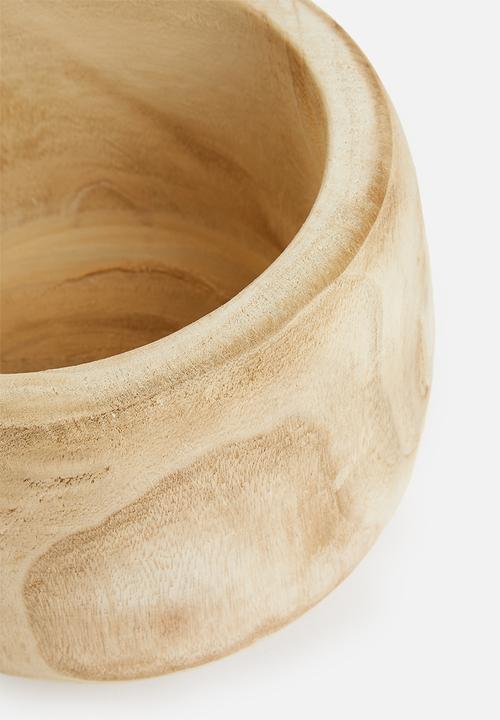 H&S - Wood grain planter - natural