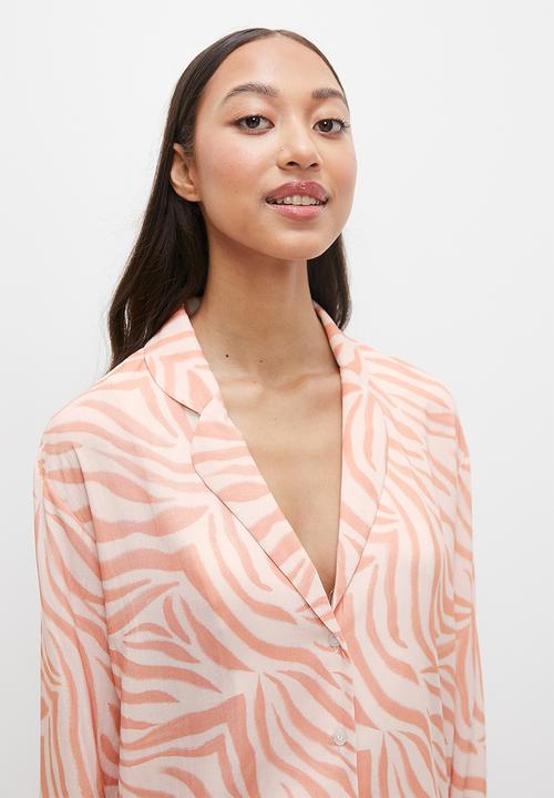 Superbalist - Sleep shirt and pants set - tonal zebra