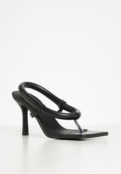Superbalist - Skye puffed thong slingback - black