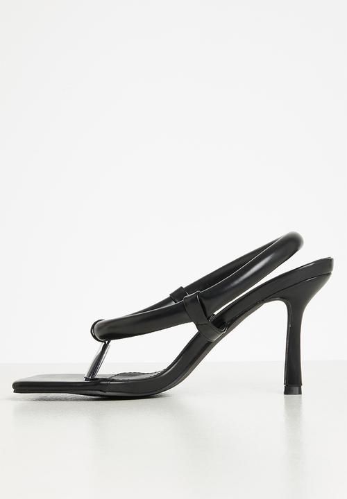 Superbalist - Skye puffed thong slingback - black