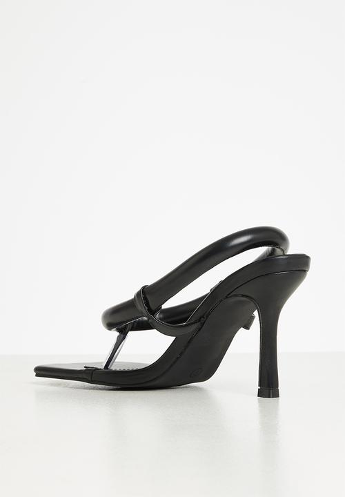 Superbalist - Skye puffed thong slingback - black