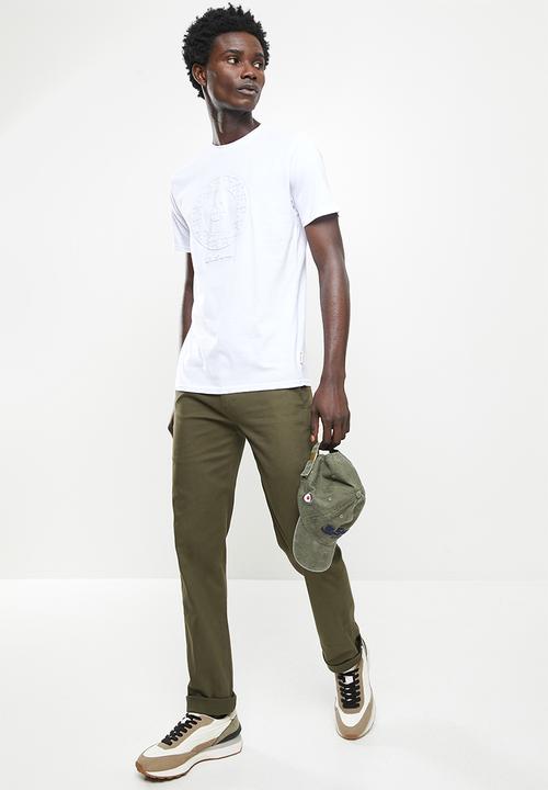 Ben Sherman - Target chq emboss 1 up tee - white
