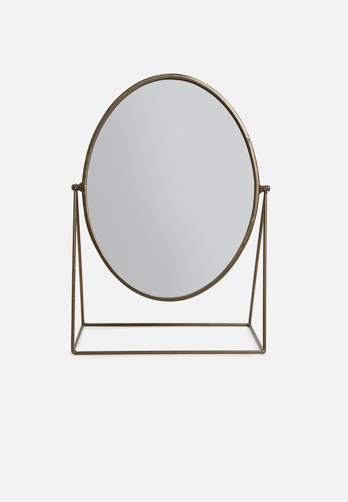 Bathroom Solutions - Tabletop make-up mirror - bronze