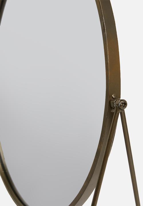 Bathroom Solutions - Tabletop make-up mirror - bronze