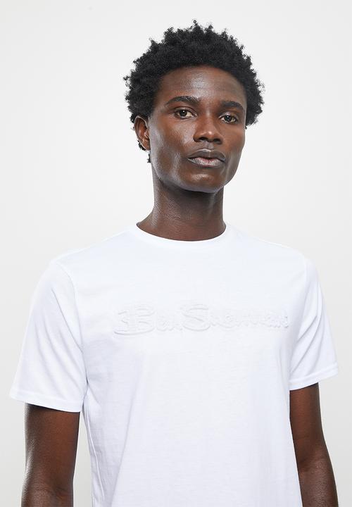 Ben Sherman - Script chq emboss 1 up tee - white