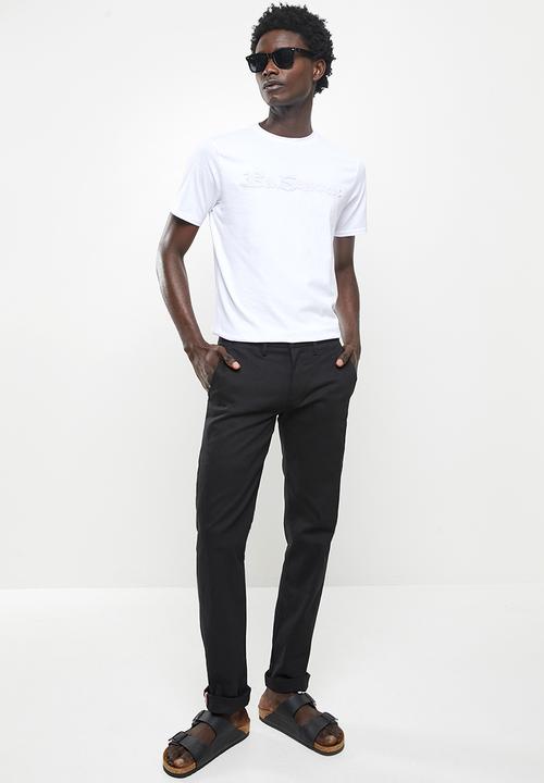 Ben Sherman - Script chq emboss 1 up tee - white