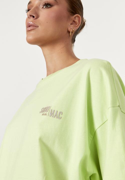 Factorie - Oversized graphic tee - soho/celery