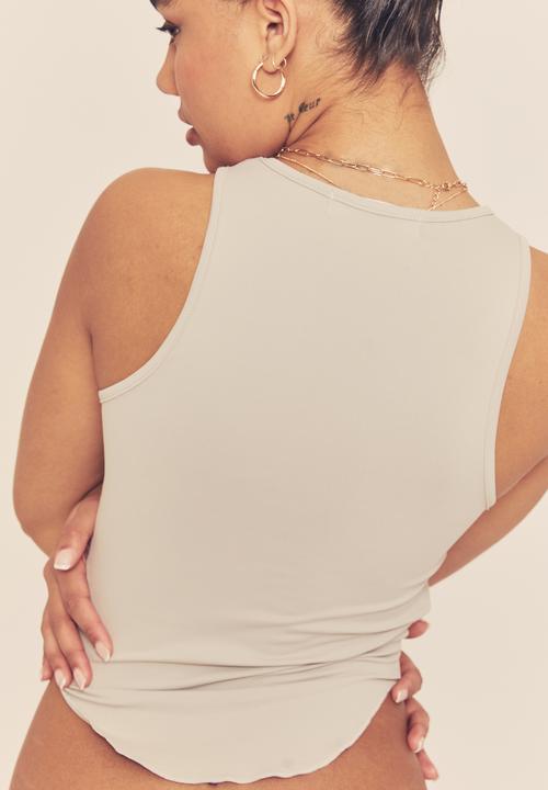Supré  - Luxe dipped hem tank - silver grey