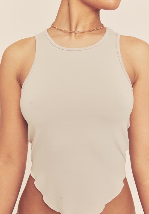 Supré  - Luxe dipped hem tank - silver grey