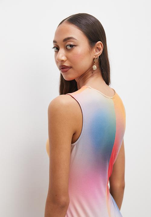 Superbalist - Cutout knit midi dress - multi