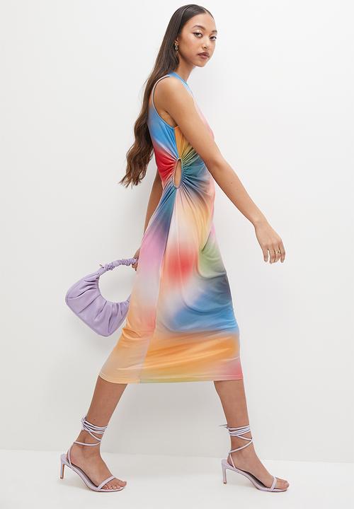 Superbalist - Cutout knit midi dress - multi