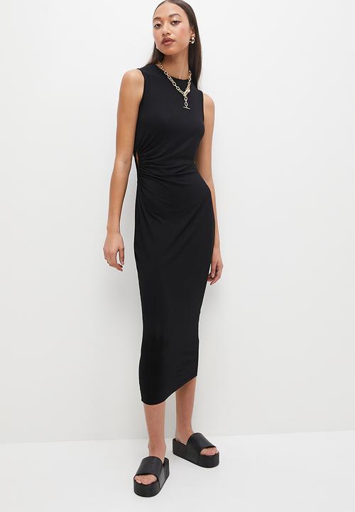 Superbalist - Cutout knit midi dress - black