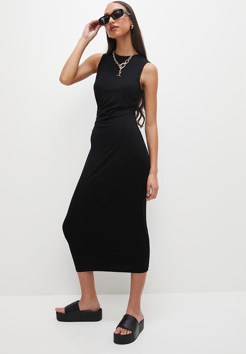 Superbalist - Cutout knit midi dress - black