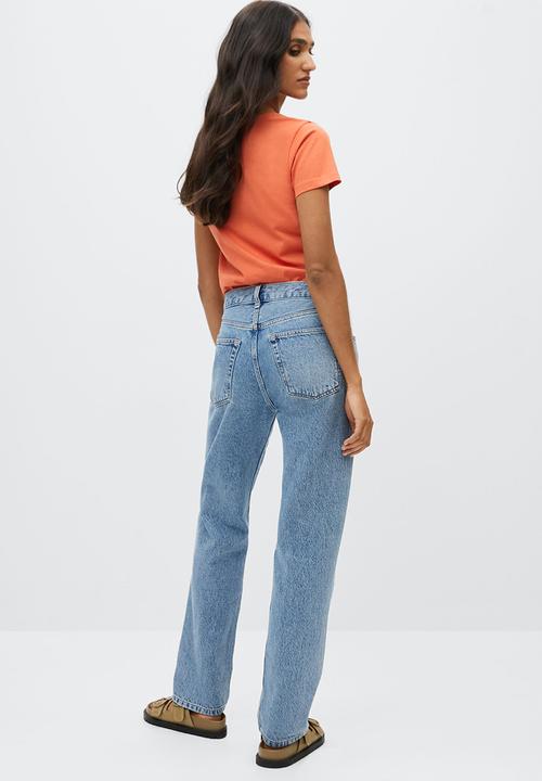 MANGO - T-shirt mangolog-h - red
