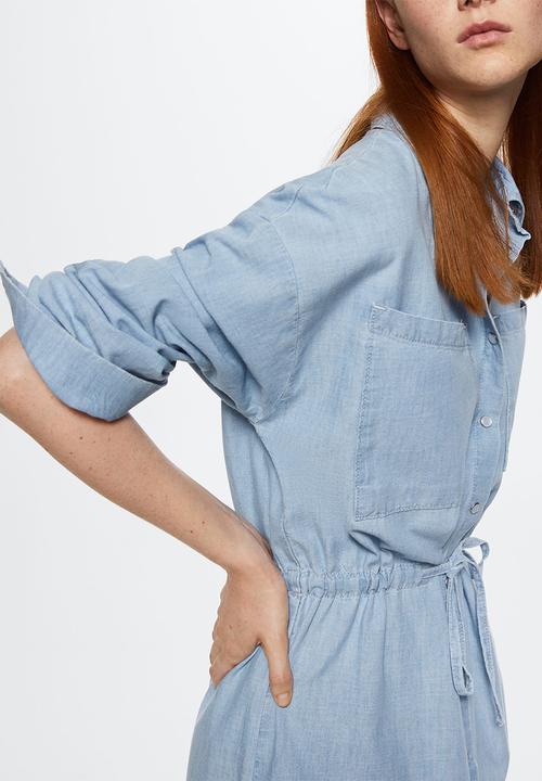 MANGO - Dress sayana - open blue