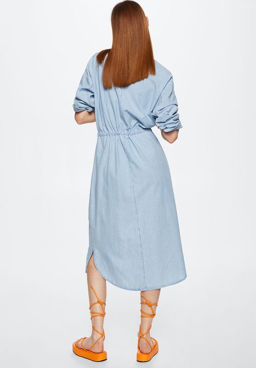 MANGO - Dress sayana - open blue