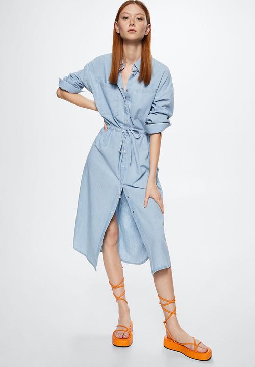 MANGO - Dress sayana - open blue