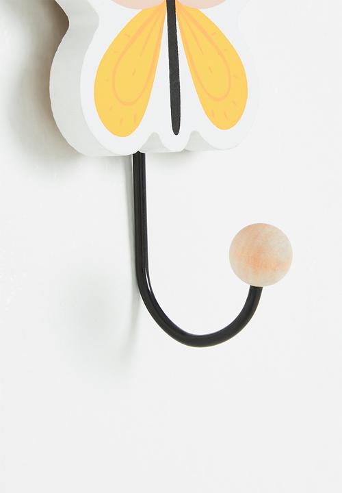 H&S - Flutter wall hook - pink&yellow