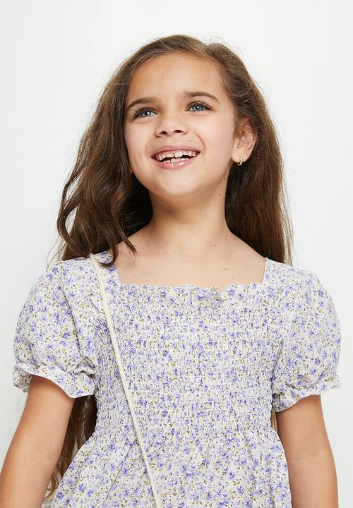 Pop Candy - Puff sleeve dress - blue