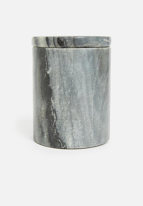 Soho marble canister-black