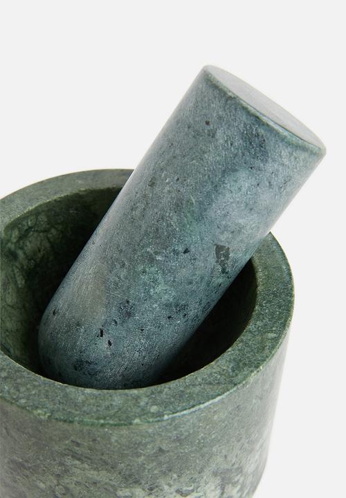 Sixth Floor - Marble pestle & mortar-green