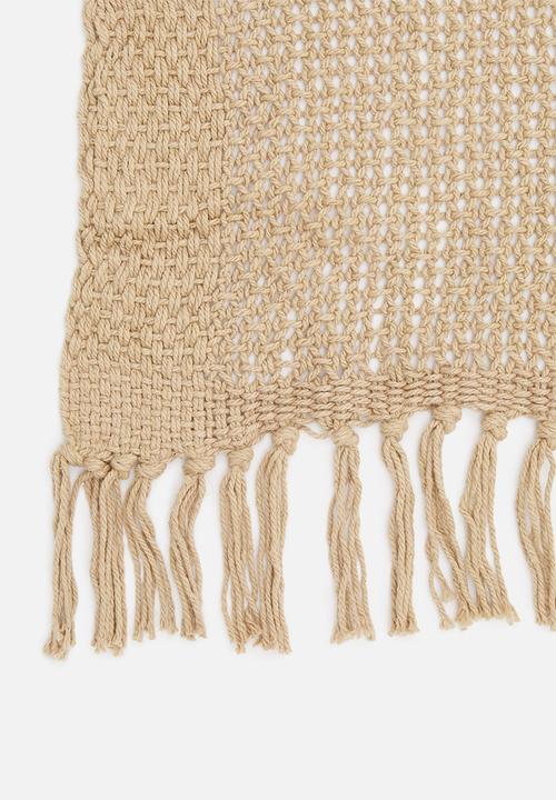 H&S - Loose knit throw - brown
