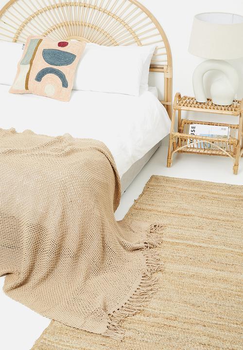 H&S - Loose knit throw - brown