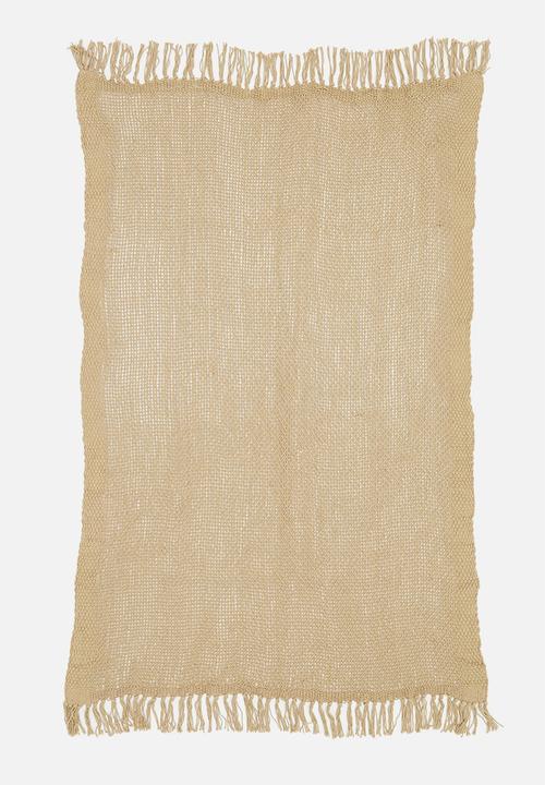 H&S - Loose knit throw - brown