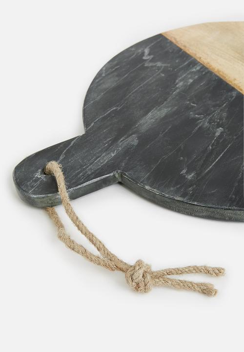 Sixth Floor - Marble and wood chopping board-black
