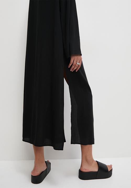 Superbalist - Tie detail cover up - black