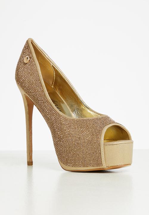 SISSY BOY - Prom night platform heel - gold