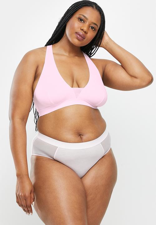 DORINA - Plus 2 pack hallie non padded bralette - pink & grey
