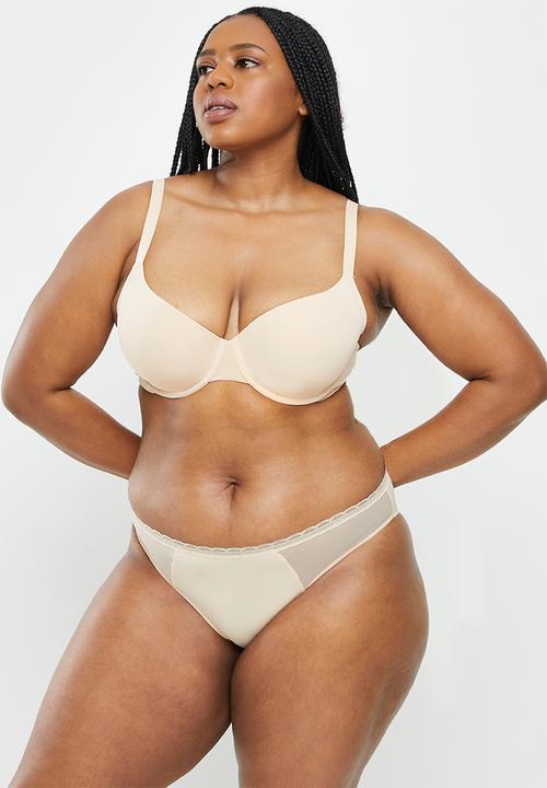 DORINA - Plus 2 pack jana briefs - brown & beige