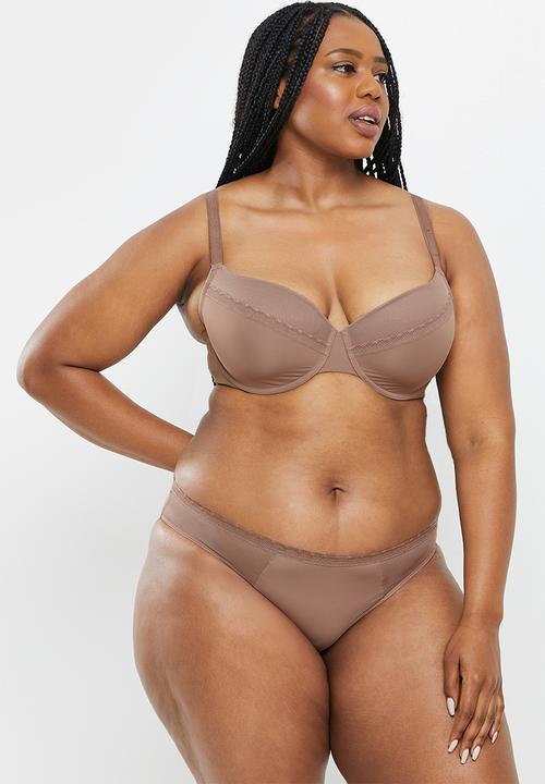 DORINA - Plus 2 pack jana briefs - brown & beige