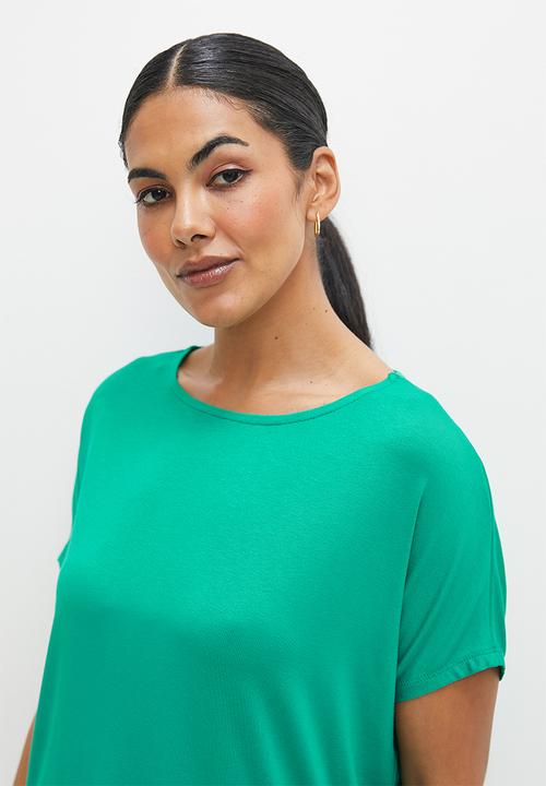 edit - Basic knit shell tee - jade