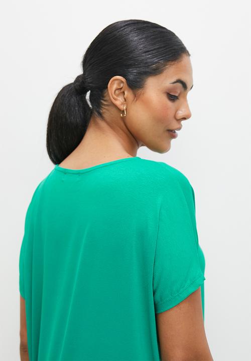 edit - Basic knit shell tee - jade