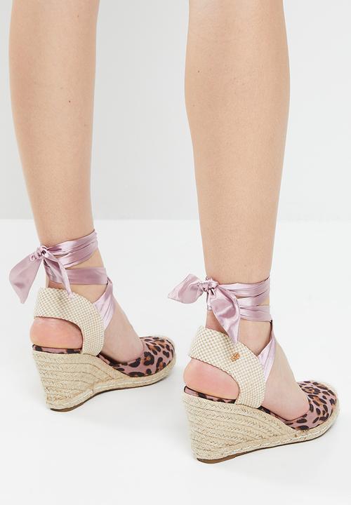 Miss Black - Jojo3 espadrille wedge heel - pink