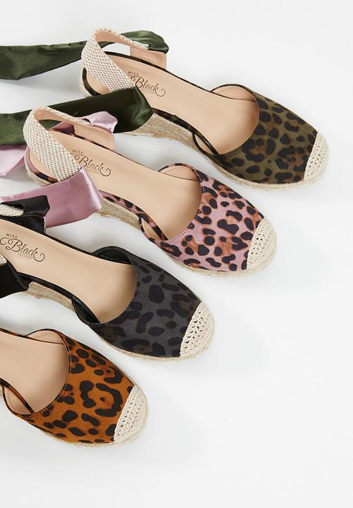Miss Black - Jojo3 espadrille wedge heel - pink