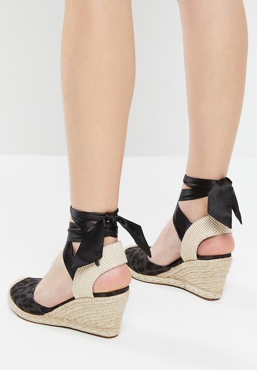 Miss Black - Jojo3 espadrille wedge heel - black