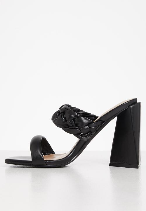 Miss Black - Trilogy3 mule block heel - black