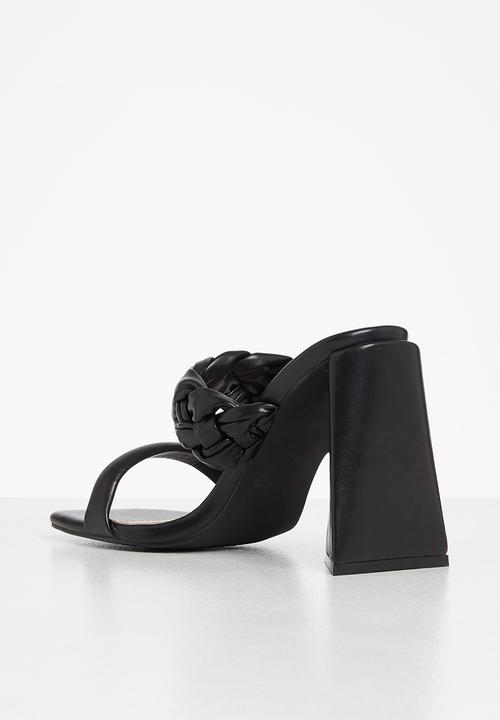 Miss Black - Trilogy3 mule block heel - black