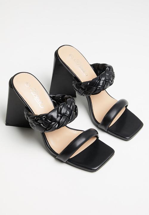Miss Black - Trilogy3 mule block heel - black