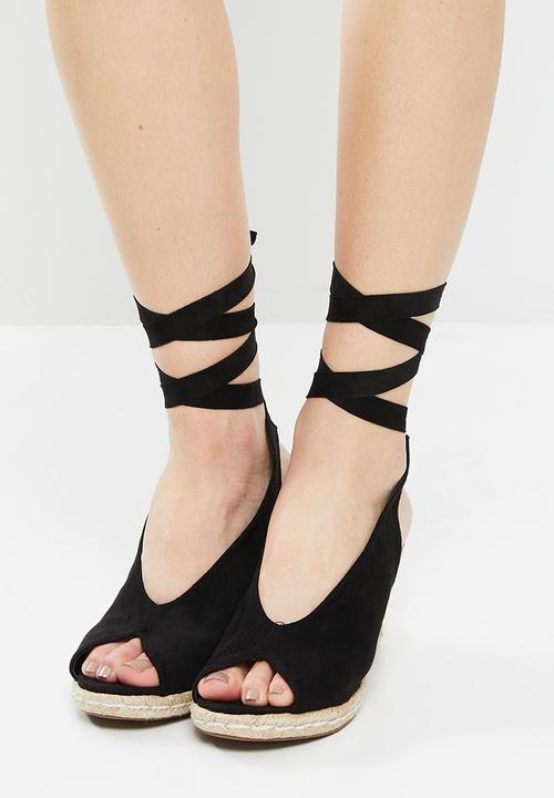 Miss Black - Jojo7 espadrille wedge heel - black