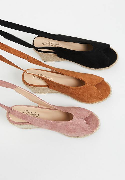 Miss Black - Jojo7 espadrille wedge heel - black