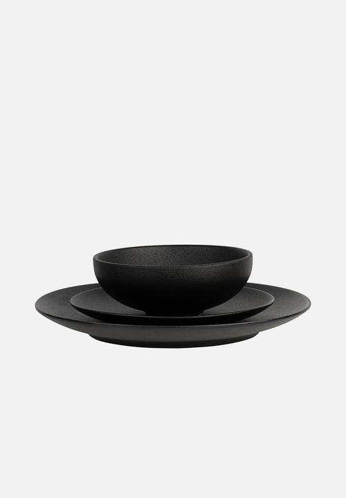 Maxwell & Williams - Caviar dinner 12 piece set - black