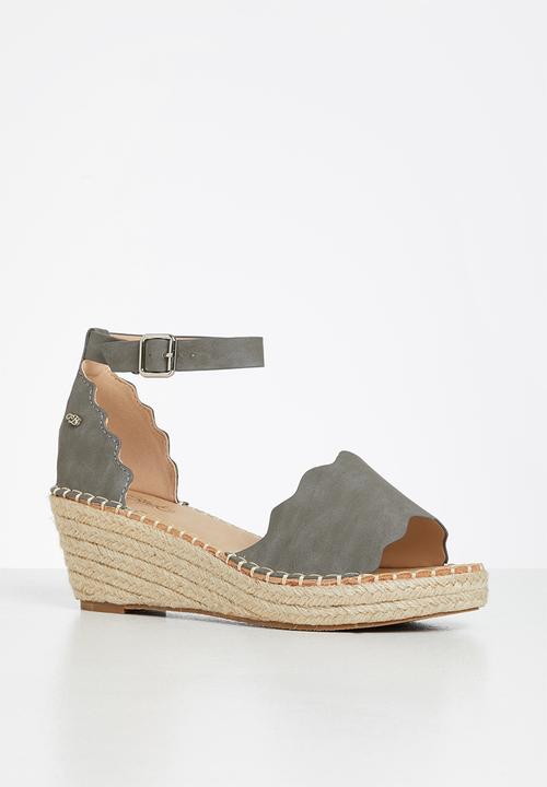 Miss Black - Jayda1 espadrille wedge heel - grey