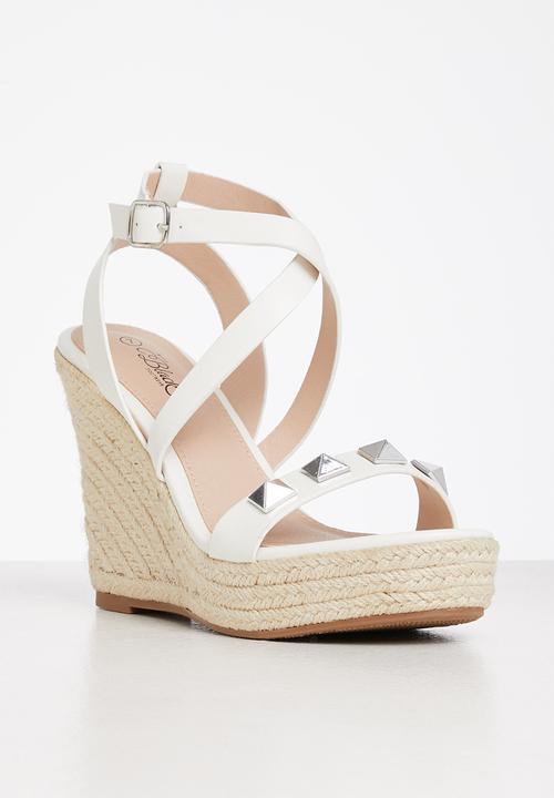 Miss Black - Edition1 espadrille wedge heel - white