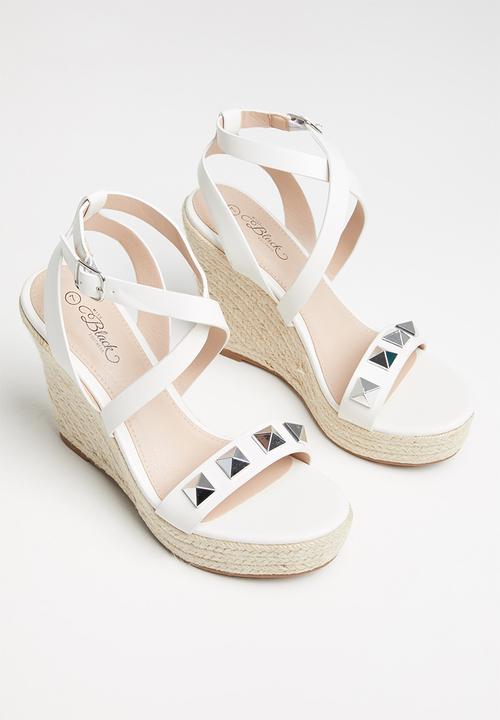 Miss Black - Edition1 espadrille wedge heel - white