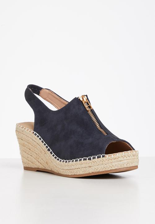 Butterfly Feet - Savy 2 espadrille wedge heel - navy